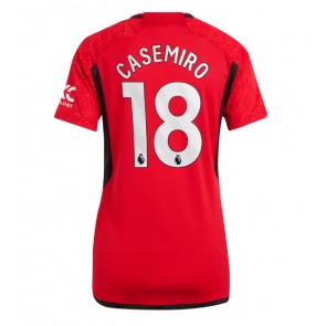 Manchester United Casemiro #18 kläder Kvinnor 2023-24 Hemmatröja Kortärmad